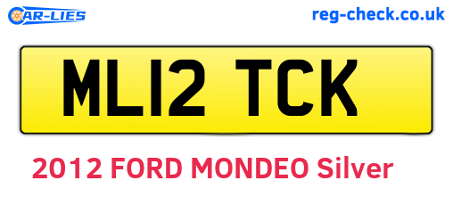 ML12TCK are the vehicle registration plates.