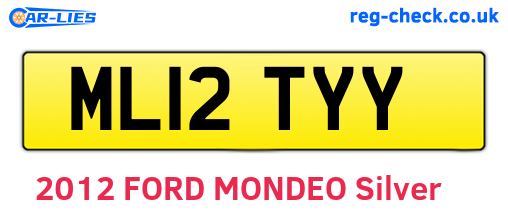 ML12TYY are the vehicle registration plates.