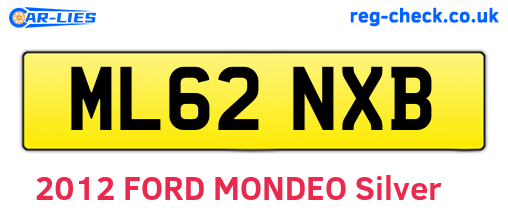 ML62NXB are the vehicle registration plates.