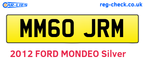 MM60JRM are the vehicle registration plates.