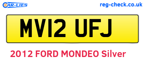 MV12UFJ are the vehicle registration plates.
