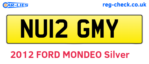 NU12GMY are the vehicle registration plates.