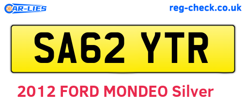 SA62YTR are the vehicle registration plates.