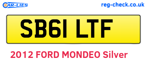SB61LTF are the vehicle registration plates.