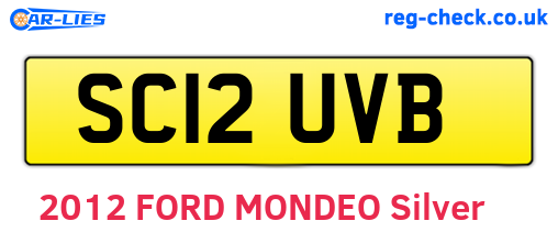 SC12UVB are the vehicle registration plates.