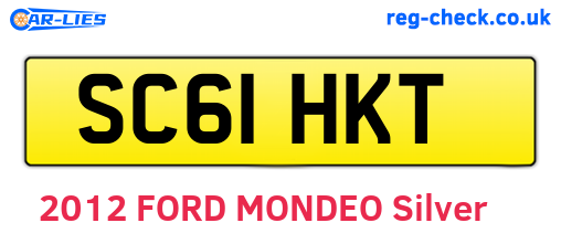 SC61HKT are the vehicle registration plates.