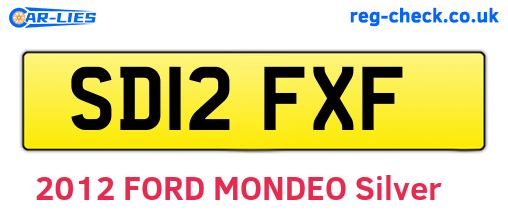 SD12FXF are the vehicle registration plates.