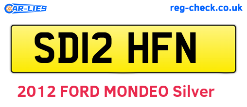 SD12HFN are the vehicle registration plates.