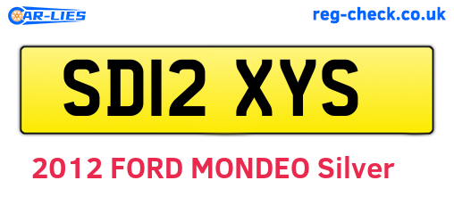 SD12XYS are the vehicle registration plates.