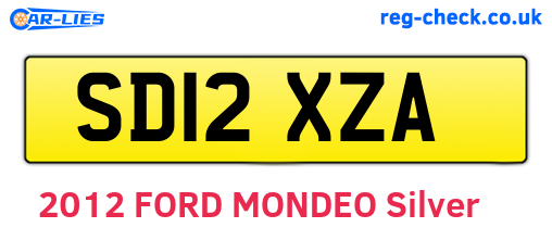 SD12XZA are the vehicle registration plates.