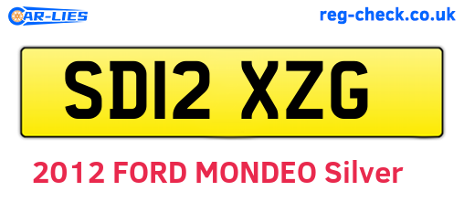 SD12XZG are the vehicle registration plates.