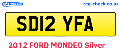 SD12YFA are the vehicle registration plates.