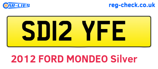 SD12YFE are the vehicle registration plates.