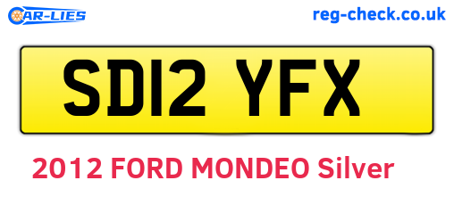 SD12YFX are the vehicle registration plates.