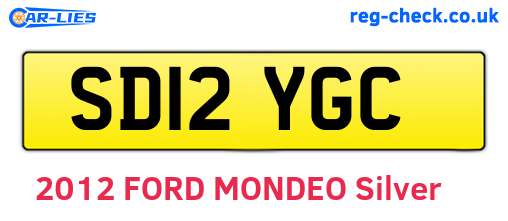 SD12YGC are the vehicle registration plates.