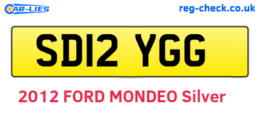 SD12YGG are the vehicle registration plates.