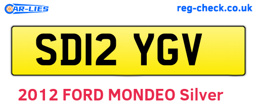 SD12YGV are the vehicle registration plates.