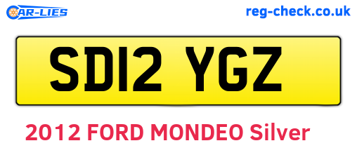 SD12YGZ are the vehicle registration plates.