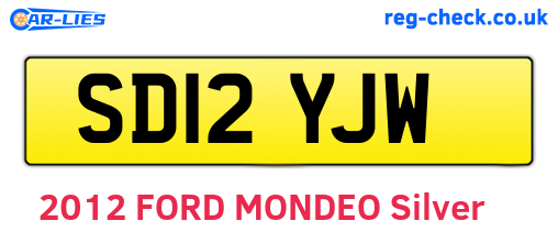 SD12YJW are the vehicle registration plates.