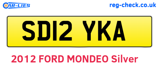 SD12YKA are the vehicle registration plates.