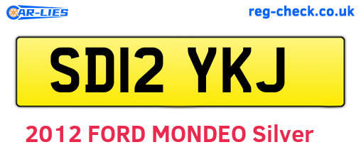 SD12YKJ are the vehicle registration plates.