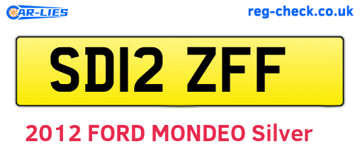 SD12ZFF are the vehicle registration plates.