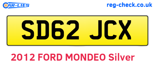 SD62JCX are the vehicle registration plates.