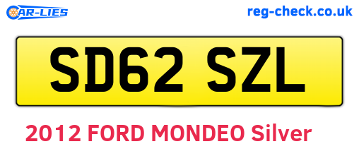 SD62SZL are the vehicle registration plates.