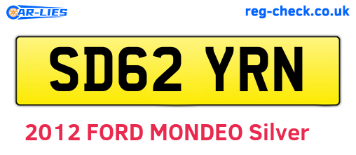 SD62YRN are the vehicle registration plates.