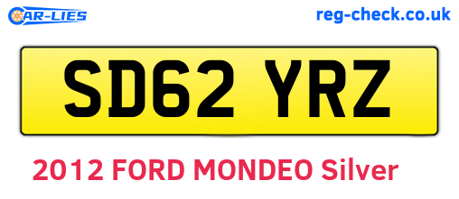 SD62YRZ are the vehicle registration plates.