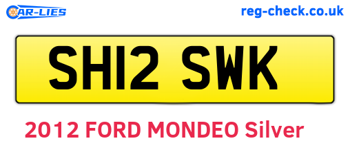 SH12SWK are the vehicle registration plates.