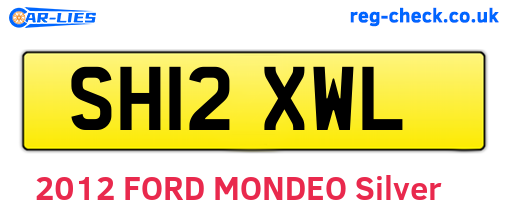 SH12XWL are the vehicle registration plates.