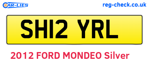 SH12YRL are the vehicle registration plates.