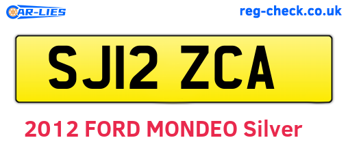 SJ12ZCA are the vehicle registration plates.