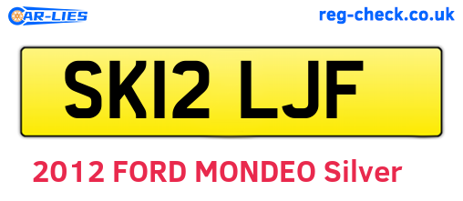 SK12LJF are the vehicle registration plates.