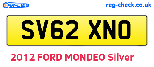 SV62XNO are the vehicle registration plates.