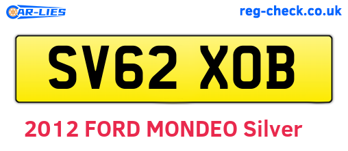 SV62XOB are the vehicle registration plates.