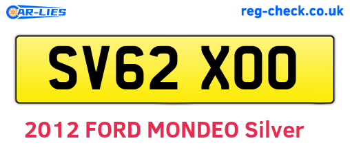 SV62XOO are the vehicle registration plates.