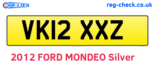 VK12XXZ are the vehicle registration plates.