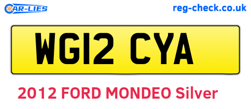 WG12CYA are the vehicle registration plates.