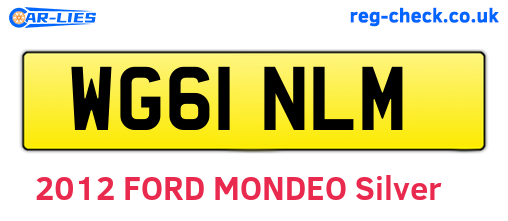 WG61NLM are the vehicle registration plates.