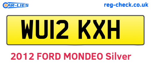 WU12KXH are the vehicle registration plates.