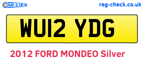 WU12YDG are the vehicle registration plates.