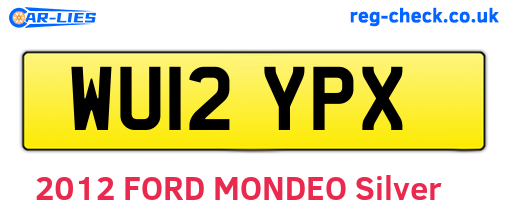 WU12YPX are the vehicle registration plates.