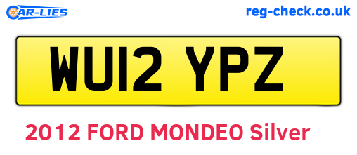 WU12YPZ are the vehicle registration plates.
