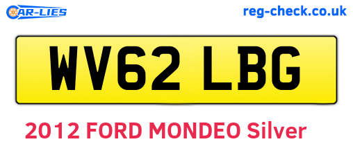 WV62LBG are the vehicle registration plates.