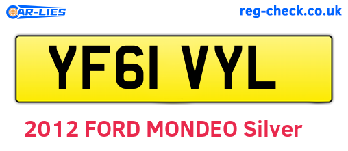 YF61VYL are the vehicle registration plates.