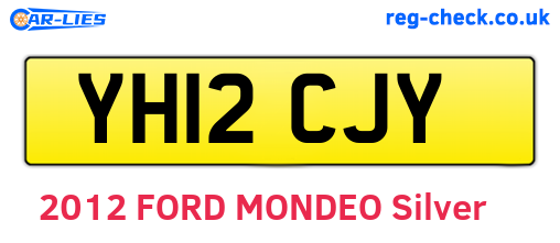 YH12CJY are the vehicle registration plates.