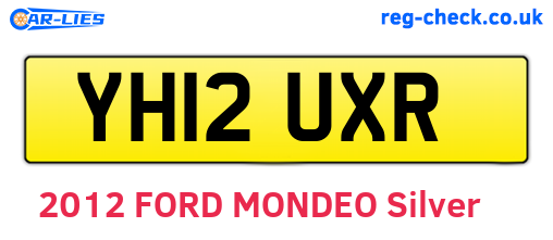 YH12UXR are the vehicle registration plates.