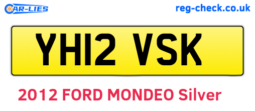 YH12VSK are the vehicle registration plates.